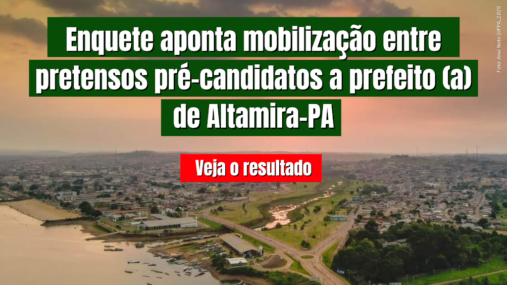 Veja o resultado da enquete para prefeito de Altamira-PA